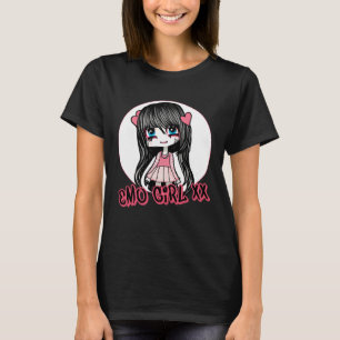 Emo Meisje Leuke Scène Esthetische Punk Muziek Fan T-shirt