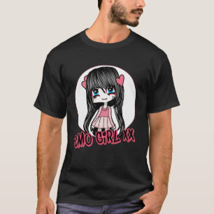 Emo Meisje Leuke Scène Esthetische Punk Muziek Fan T-shirt