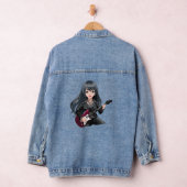 Emo meisje met lang zwart haar denim jacket (Hangar)