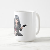 Emo meisje met lang zwart haar koffiemok (Voorkant rechts)