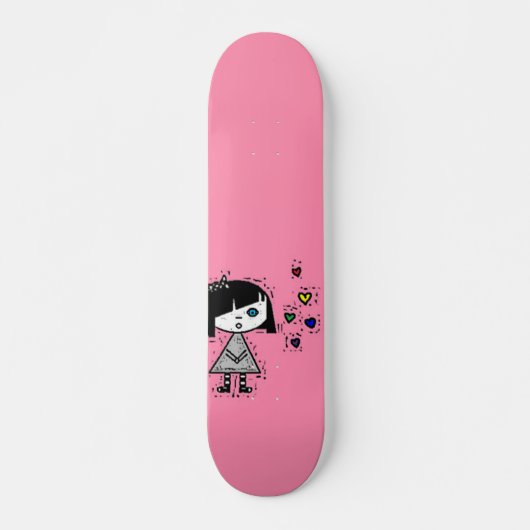 emo-meisje skateboard (Voorkant)