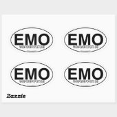 Emo Music Euro Oval Decal Style Slogan Ovale Sticker (Vel)