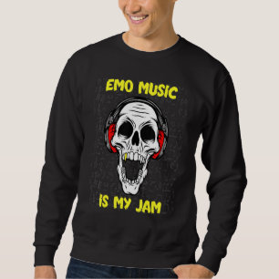 Emo Music is mijn jam - schedel en hoofdtelefoon Trui