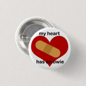 Emo op het hart ronde button 3,2 cm (Voorkant /achterkant)