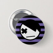 emo over strepen 1 ronde button 5,7 cm (Voorkant /achterkant)