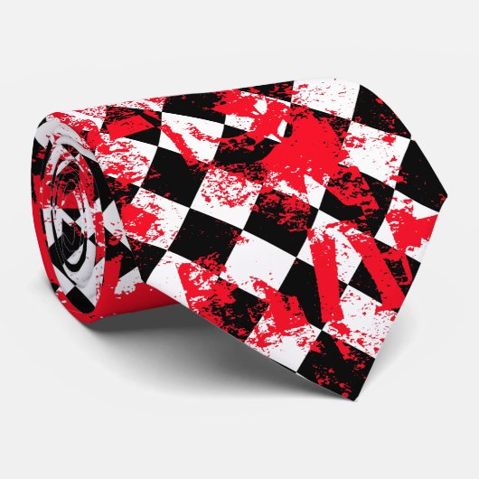 Emo Paint Splatter Stropdas (Opgerold)