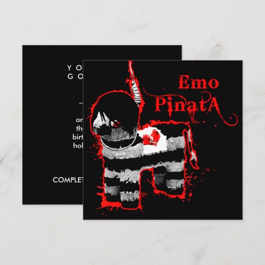 emo pinata kaart (Voorkant / Achterkant)