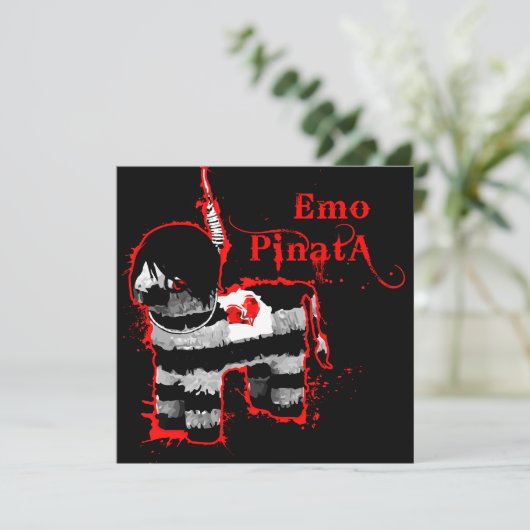 emo pinata kaart (Staand voorkant)