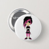 Emo Punk Girl Badge Ronde Button 5,7 Cm (Voorkant /achterkant)