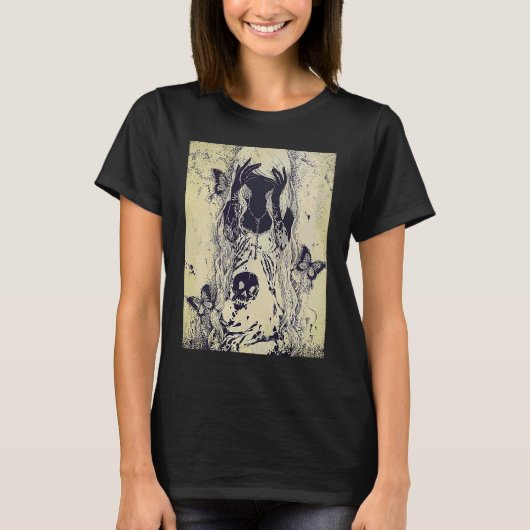 Emo punk grafische vrouwen met een zomerhaar t-shirt (Voorkant)