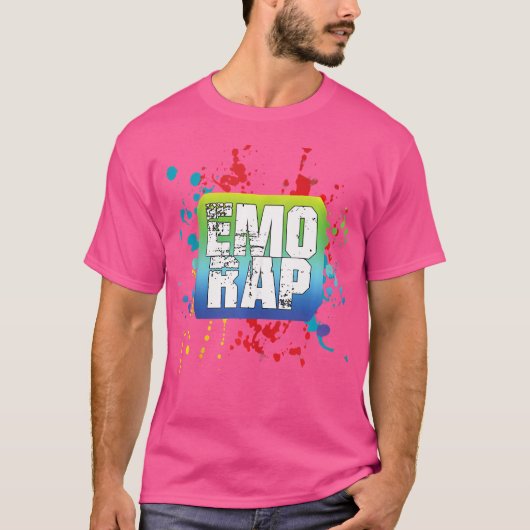 Emo Rap en emo hiphop splatter rapper T-shirt (Voorkant)