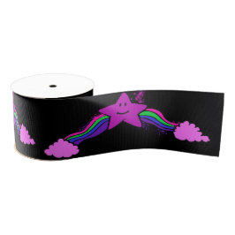 Emo Regenboog Sterlint (Breed, Op Maat) Grosgrain Lint