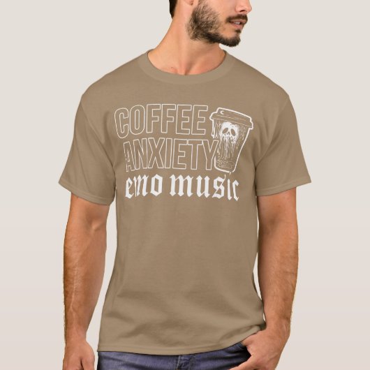 Emo Rock Coffee Aniety Emo Music y2k 2000s Emo Ska T-shirt (Voorkant)