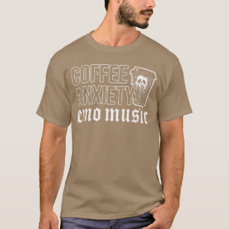 Emo Rock Koffie Angst Emo Muziek y2k 2000s Emo Ska T-shirt