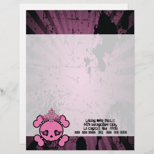 EMO Roze beenderen Kroesbeenderen Letterforen Briefhoofd Ontwerp (Voorkant / Achterkant)