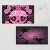 EMO Roze beenderen Visitekaartje (Voorkant / Achterkant)