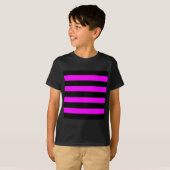 Emo roze & Black Stripes - Alternative Grunge Rock T-shirt (Voorkant volledig)