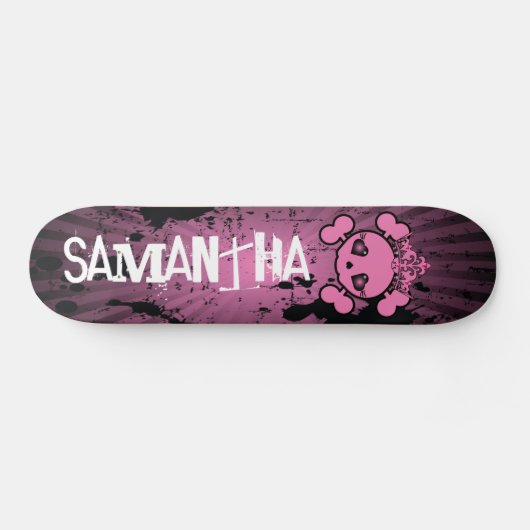 EMO Roze kroesbeenderen Comp Skateboard (Horizontaal)