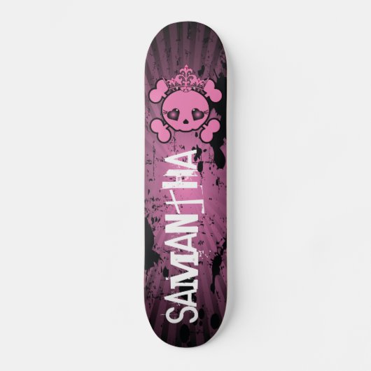 EMO Roze kroesbeenderen Comp Skateboard (Voorkant)
