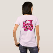 Emo Roze Schedel & Botten T-shirt (Achterkant volledig)