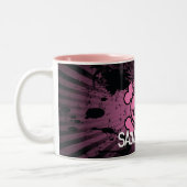 EMO Roze Schedel Kruisbeenderen Girly Koffie Mok C (Links)