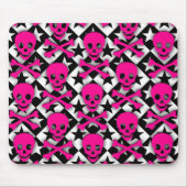 Emo Roze Skulls & Stars Muismat (Voorkant)
