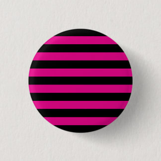 Emo roze & zwarte strepen ronde button 3,2 cm