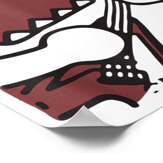 Emo Scence Guitar Domo Y2k Japanese  Poster (Hoek)