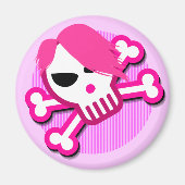 Emo schedel op magneet (Voorkant)