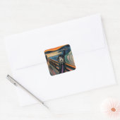 Emo Scream Vierkante Sticker (Envelop)
