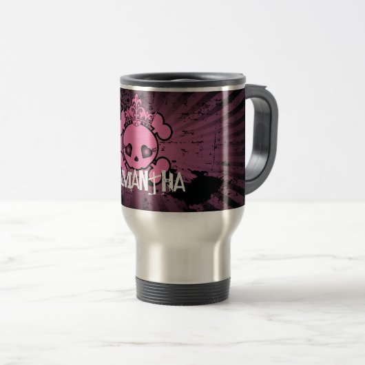 EMO Skull 15 oz. Roestvrij stalen reisbeker (Voorkant rechts)