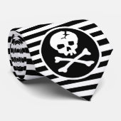 Emo Skull Patch Stropdas (Opgerold)