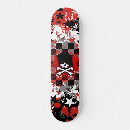 EMO Skull Skateboard Deck (Voorkant)