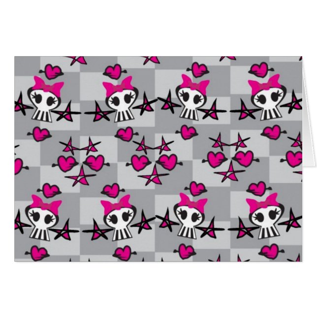 Emo Skulls Pattern (Voorkant Horizontaal)
