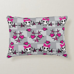 Emo Skulls Pattern Accent Kussen