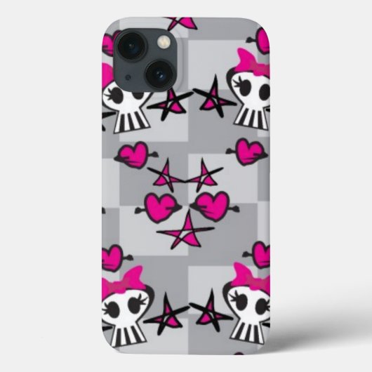 Emo Skulls Pattern Case-Mate iPhone Case (Achterkant)