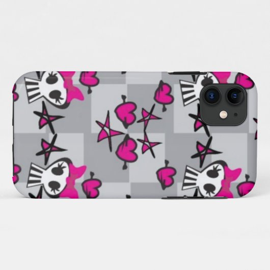 Emo Skulls Pattern Case-Mate iPhone Case (Achterkant (horizontaal))