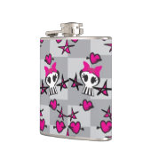 Emo Skulls Pattern Heupfles (Links)