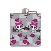 Emo Skulls Pattern Heupfles (Achterkant)