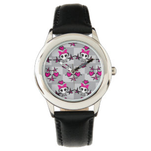 Emo Skulls Pattern Horloge