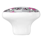 Emo Skulls Pattern Keramische Knop (Zijkant)