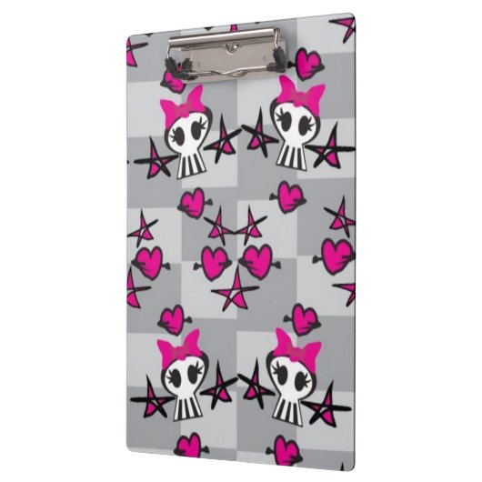 Emo Skulls Pattern Klembord (Links)