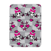 Emo Skulls Pattern Magneet (Verticaal)