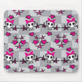Emo Skulls Pattern Muismat (Voorkant)