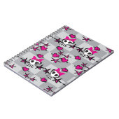 Emo Skulls Pattern Notitieboek (Linkerzijde)