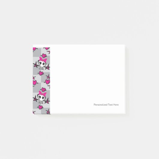 Emo Skulls Pattern Post-it® Notes (Voorkant)