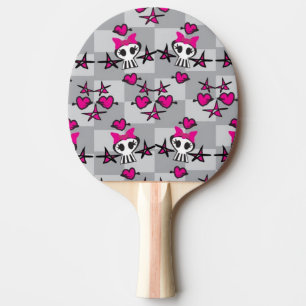Emo Skulls Pattern Tafeltennisbatje