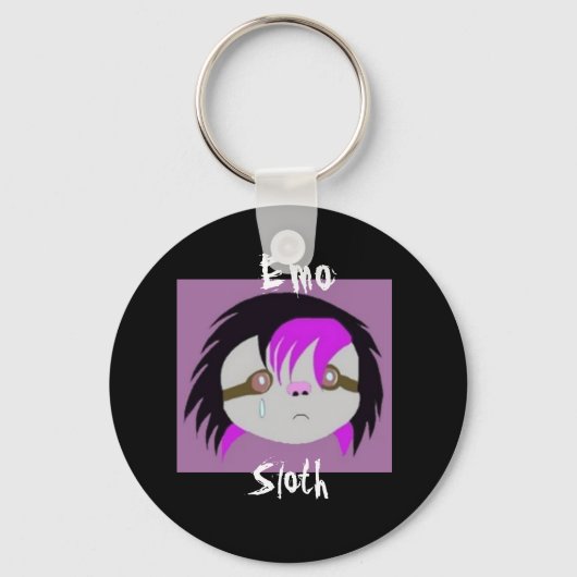 Emo Sloth Sleutelhanger (Voorkant)