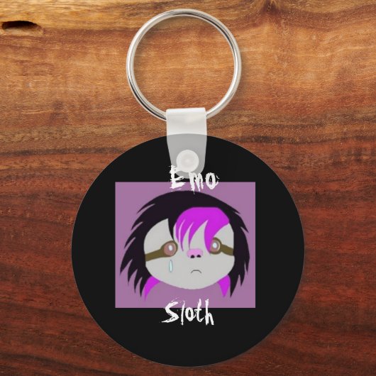 Emo Sloth Sleutelhanger (Voorkant)