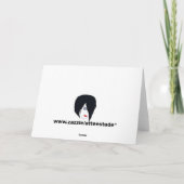 EMO Snowman die een Wenskaart met kerstbomen krijg Feestdagen Kaart (Achterkant)